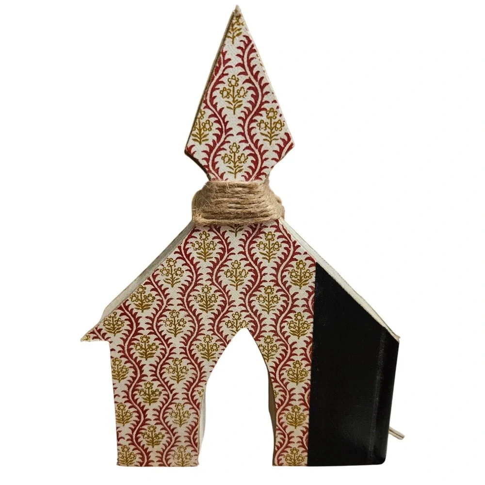 Paperdoll Handmade Church Book Stack Sculpture Figurine Decor